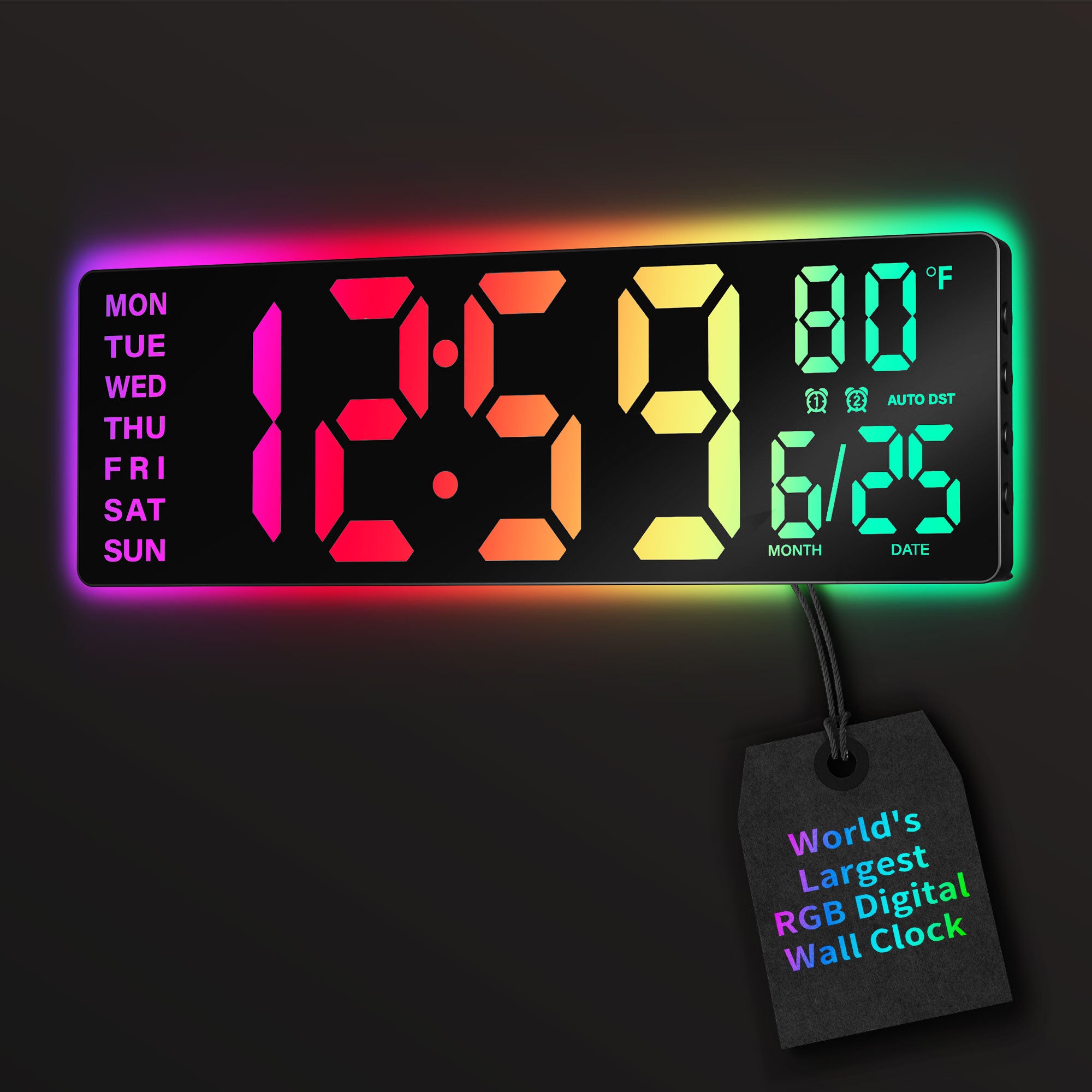 希少 美品 Hardcore LED BIG DIGITAL CLOCK EC EASYERA 16.5