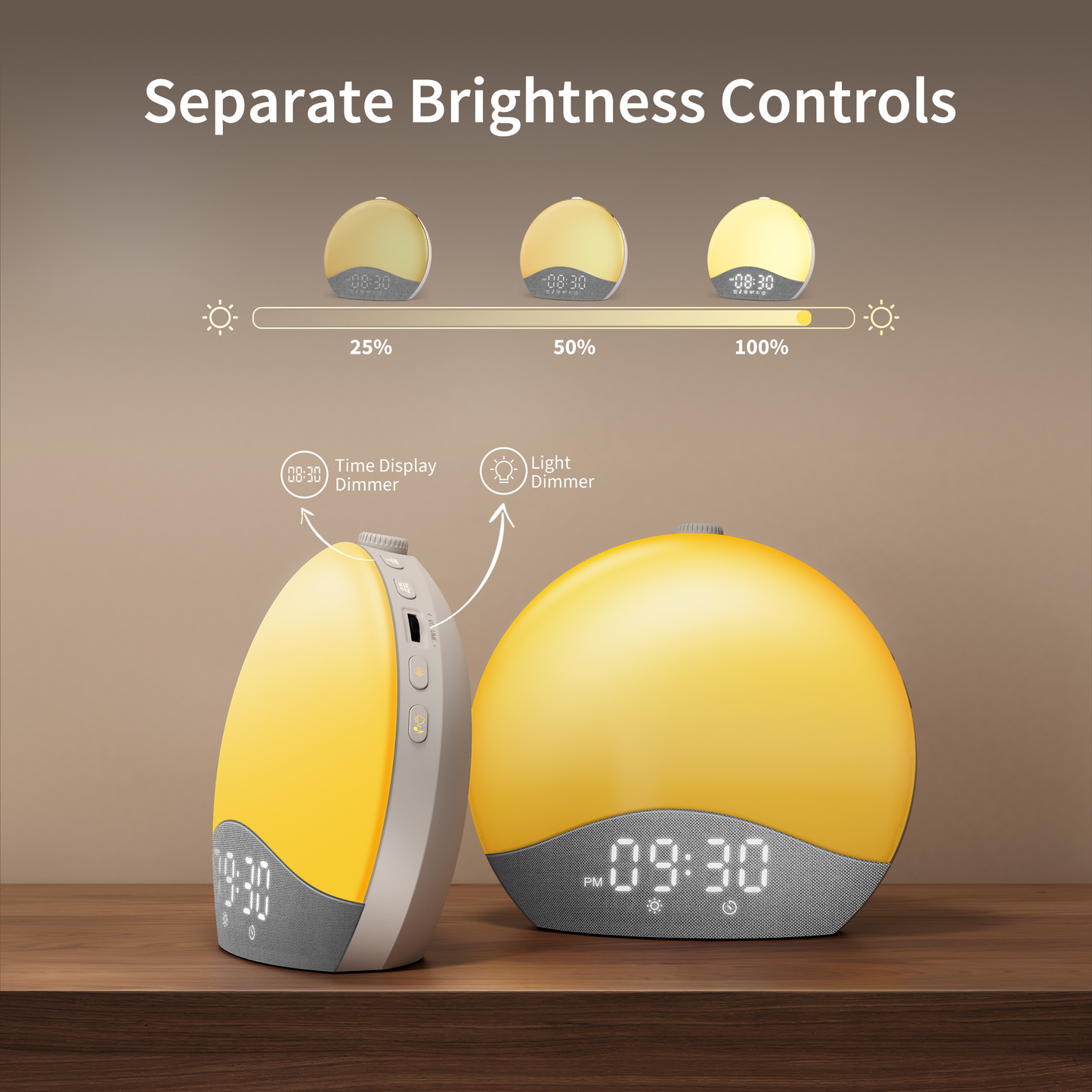 Sunrise Alarm Clock Sound Machine, Upgraded Backlit Buttons, 26 Soothing Sounds, White Noise Machine Night Light, Bluetooth Speaker Wake Up Light for Bedroom, Heavy Sleeper, Adults, Kids